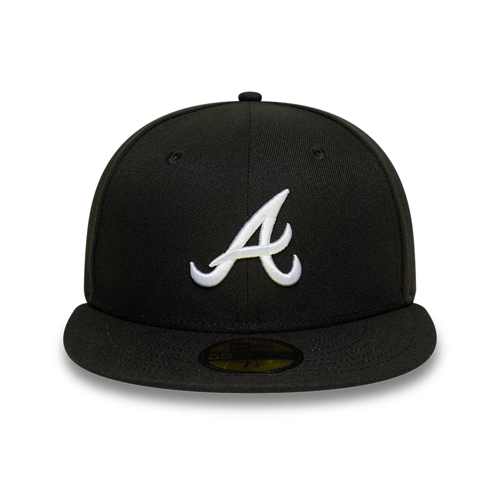 Atlanta Braves MLB Black 59FIFTY Fitted Cap-kentox