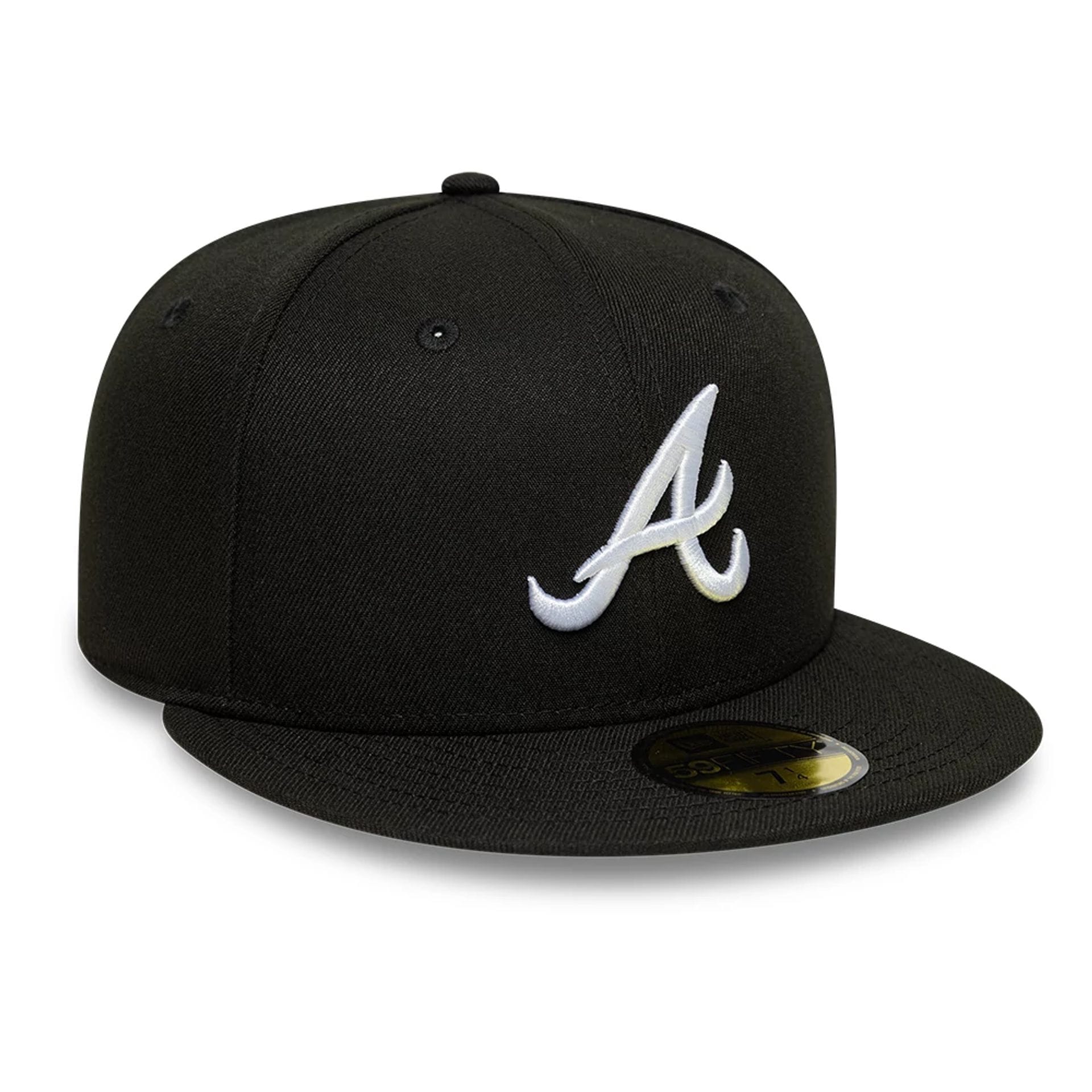 Atlanta Braves MLB Black 59FIFTY Fitted Cap-kentox