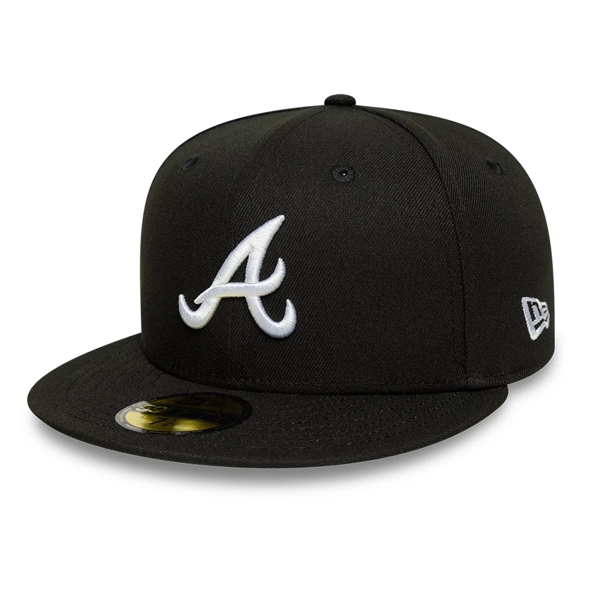 Atlanta Braves MLB Black 59FIFTY Fitted Cap-kentox