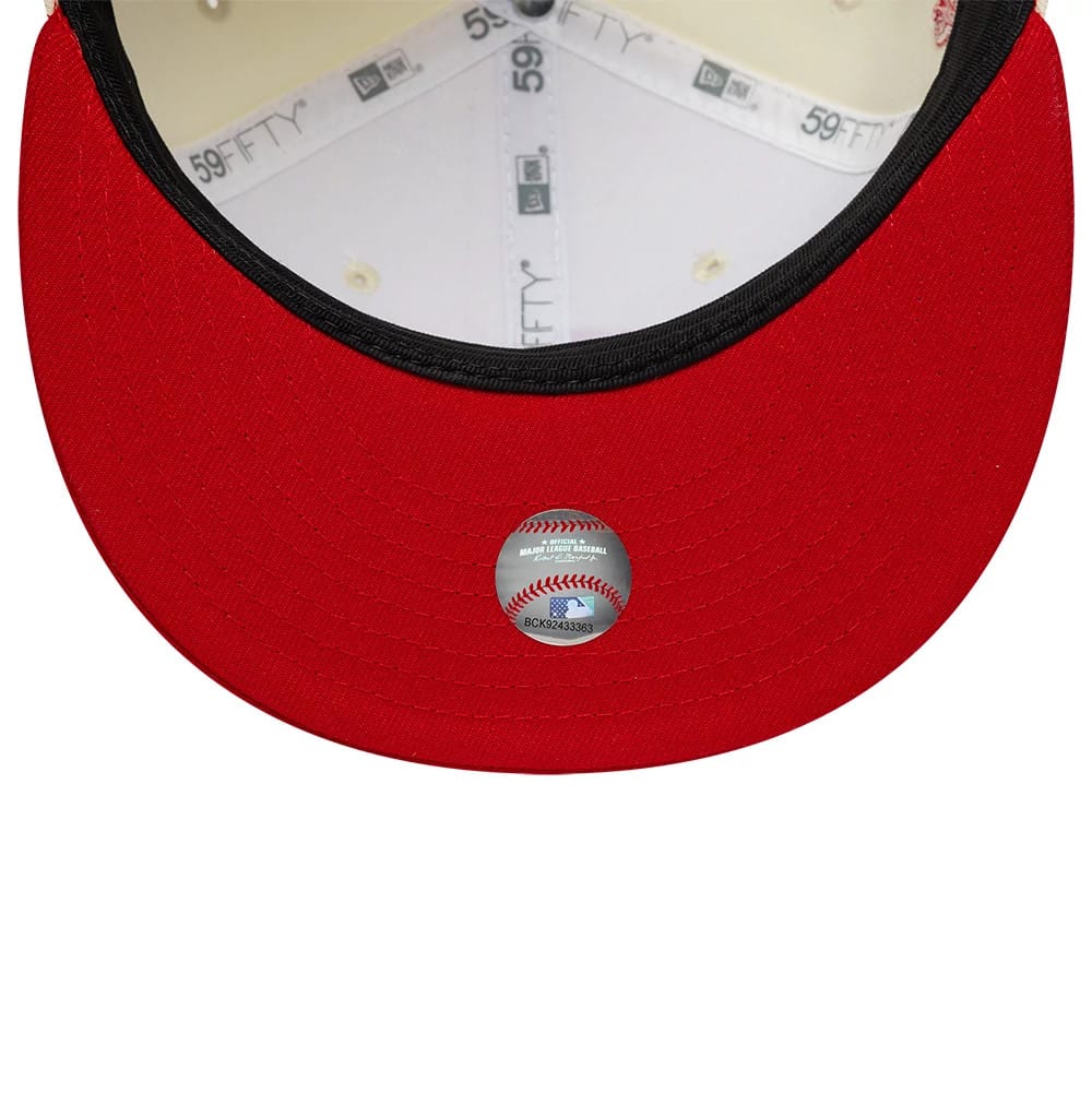 Chicago White Sox MLB Chrome Scarlet Cream 59FIFTY Fitted Cap-kentox