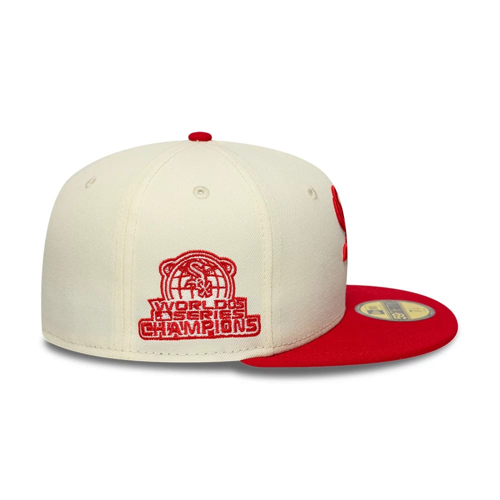 Chicago White Sox MLB Chrome Scarlet Cream 59FIFTY Fitted Cap-kentox