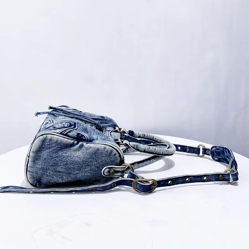 Vintage Faded Denim Bag