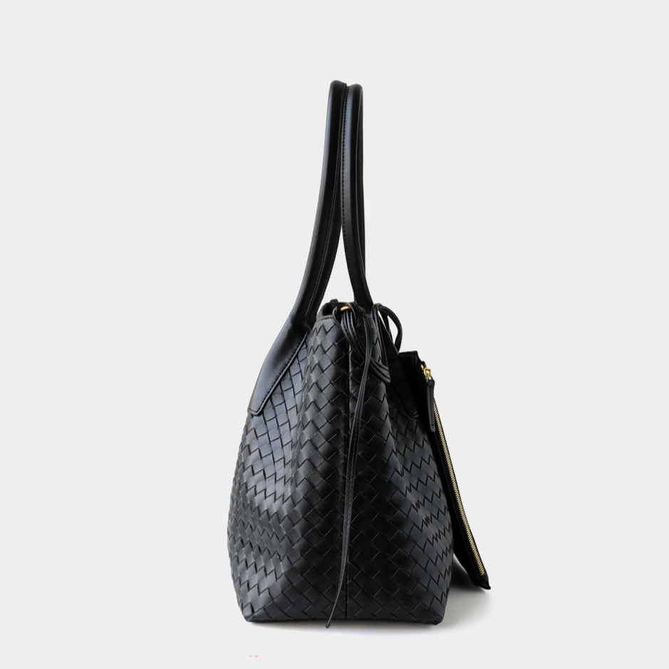 Handwoven Genuine Cowhide Leather Tote Bag