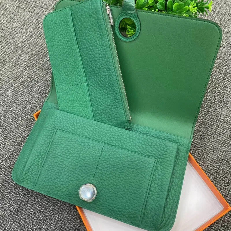 Large Grained Leather Wallet