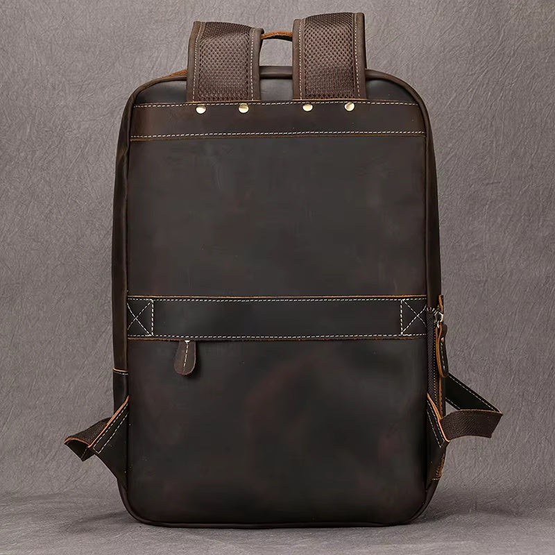 Vintage-Inspired Rustic Leather Backpack