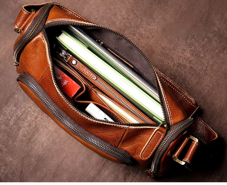 Premium Rugged Leather Shoulder Bag