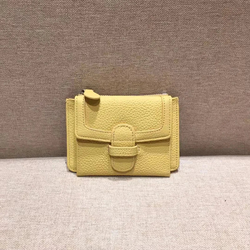 Elegant Blush Pebble Compact Wallet