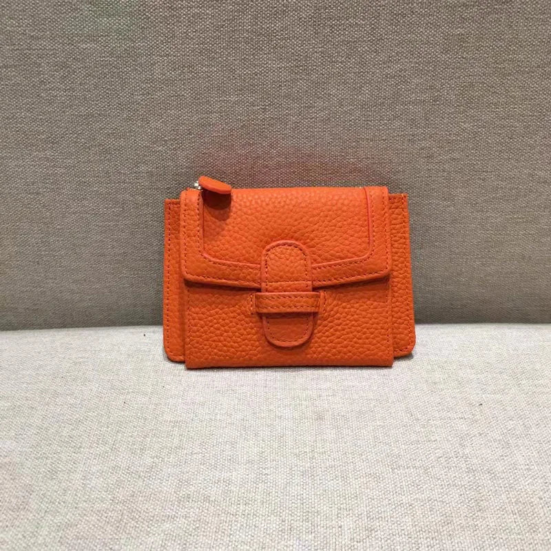 Elegant Blush Pebble Compact Wallet