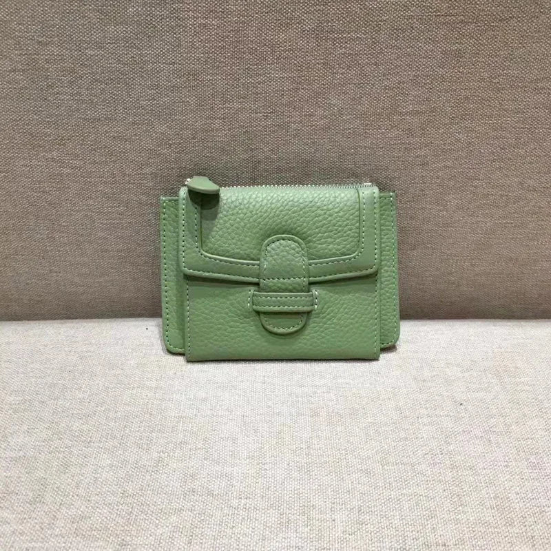 Elegant Blush Pebble Compact Wallet
