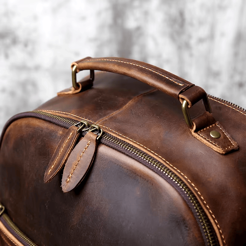 Vintage Genuine Cowhide Leather Backpack