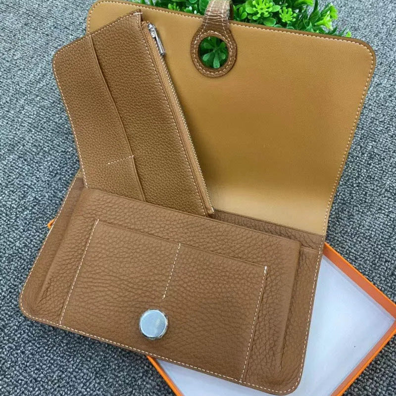 Large Grained Leather Wallet