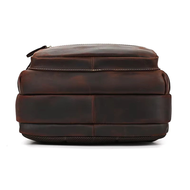 Classic Vintage Cowhide Leather Backpack