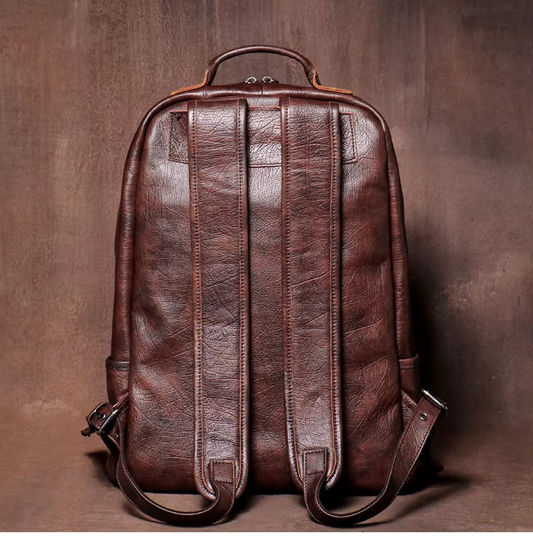 Vintage Distressed Leather Rucksack