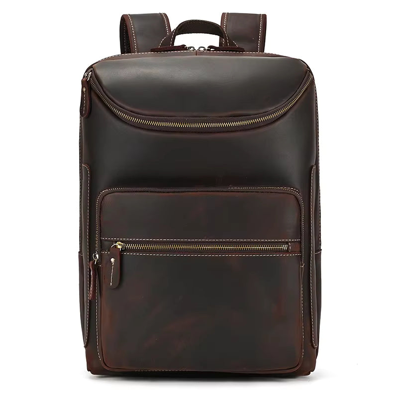 Classic Vintage Cowhide Leather Backpack