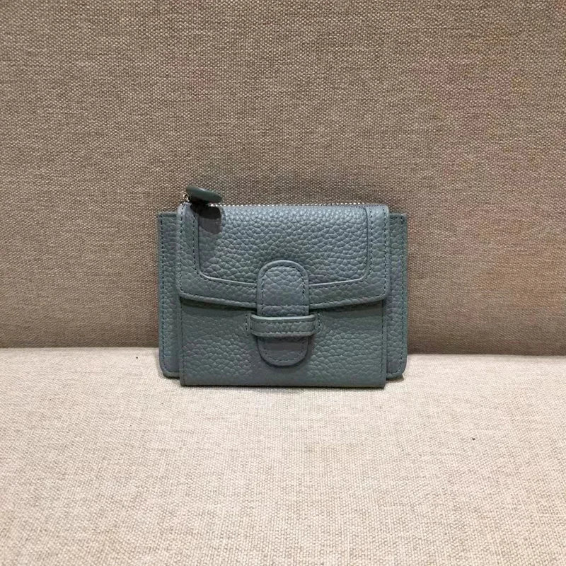 Elegant Blush Pebble Compact Wallet