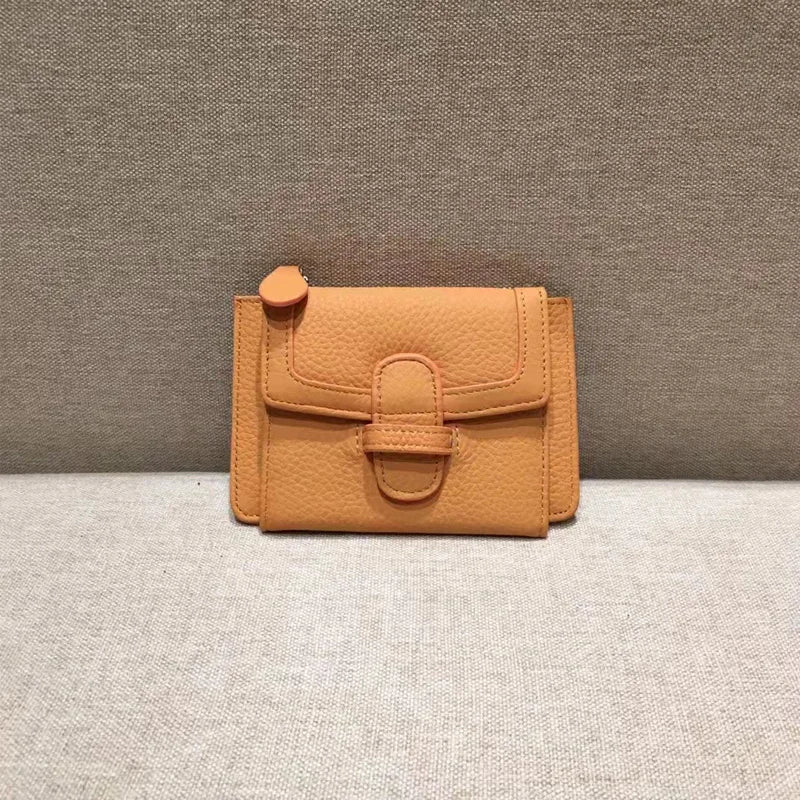 Elegant Blush Pebble Compact Wallet
