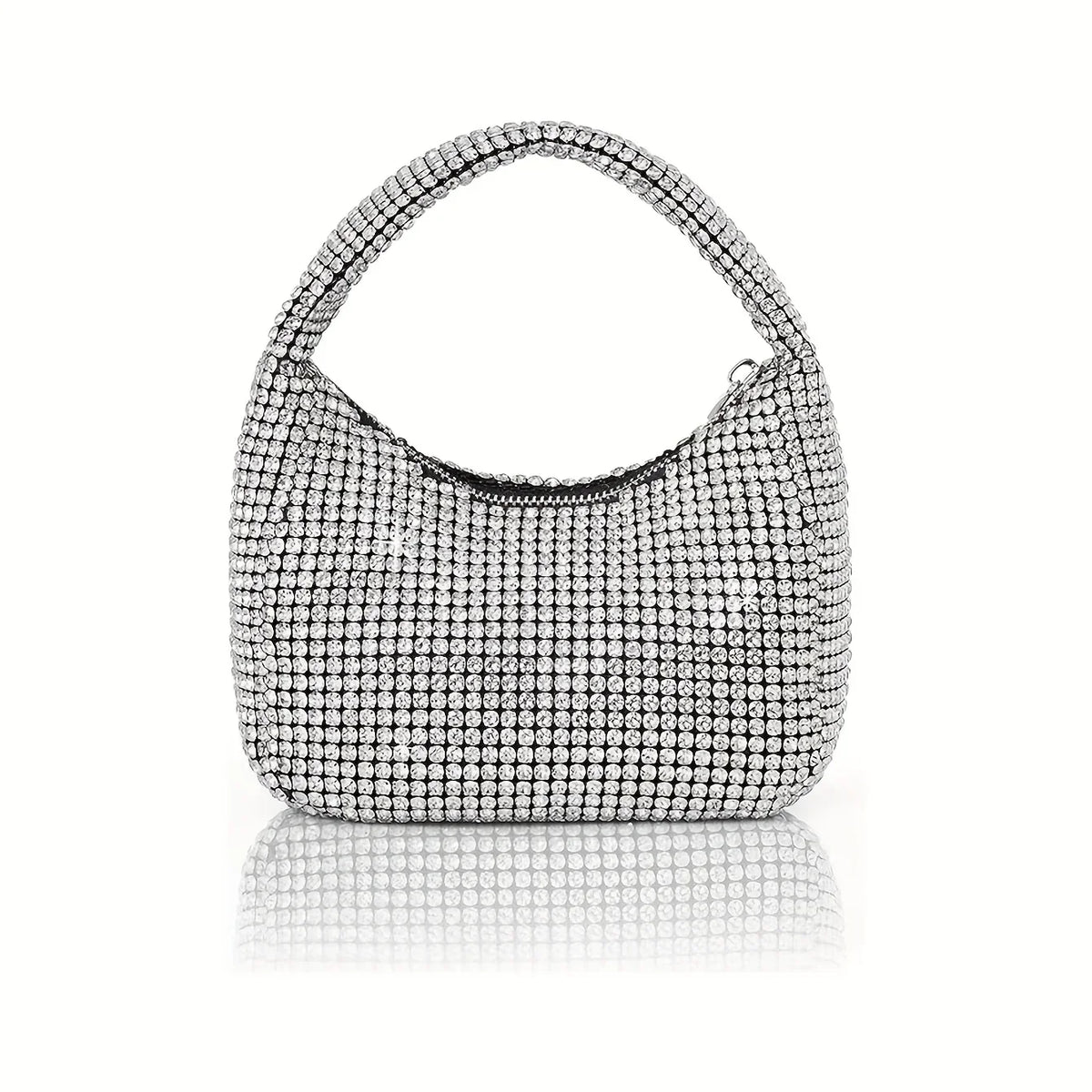 Glamorous Sparkling Rhinestone Mini Hobo Bag