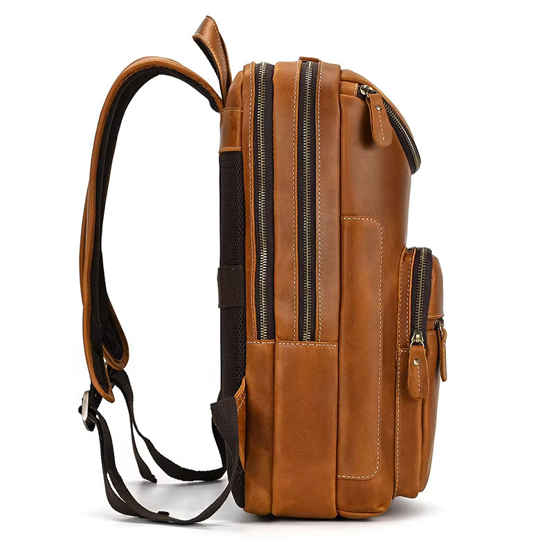 Classic Vintage Cowhide Leather Backpack