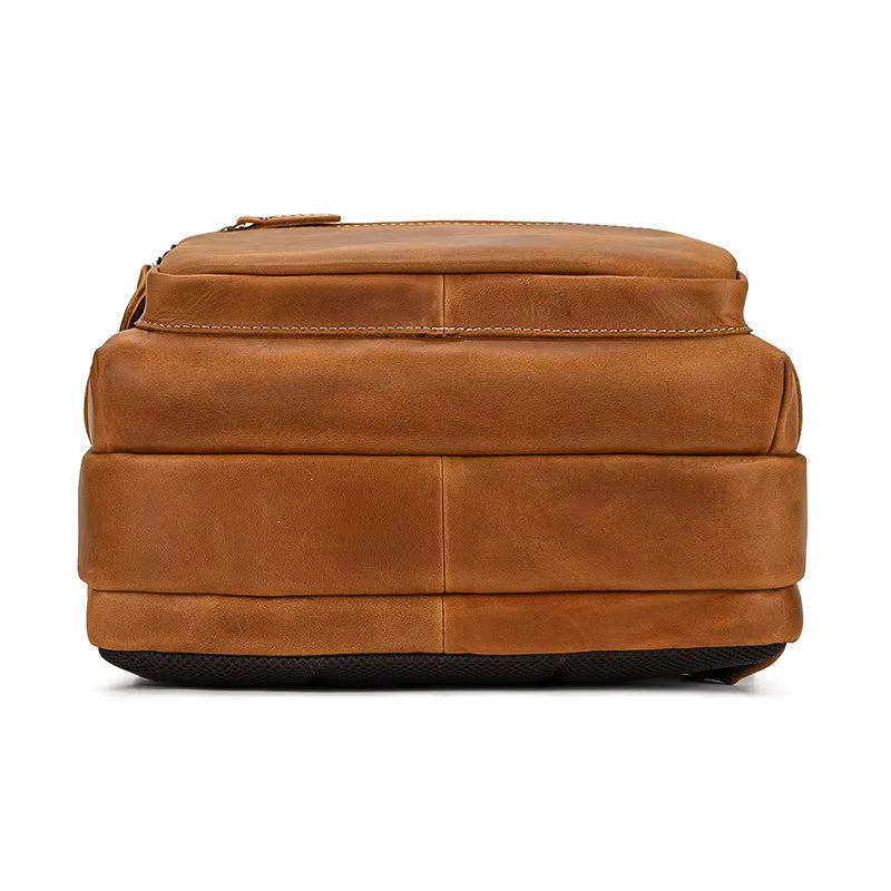 Classic Vintage Cowhide Leather Backpack