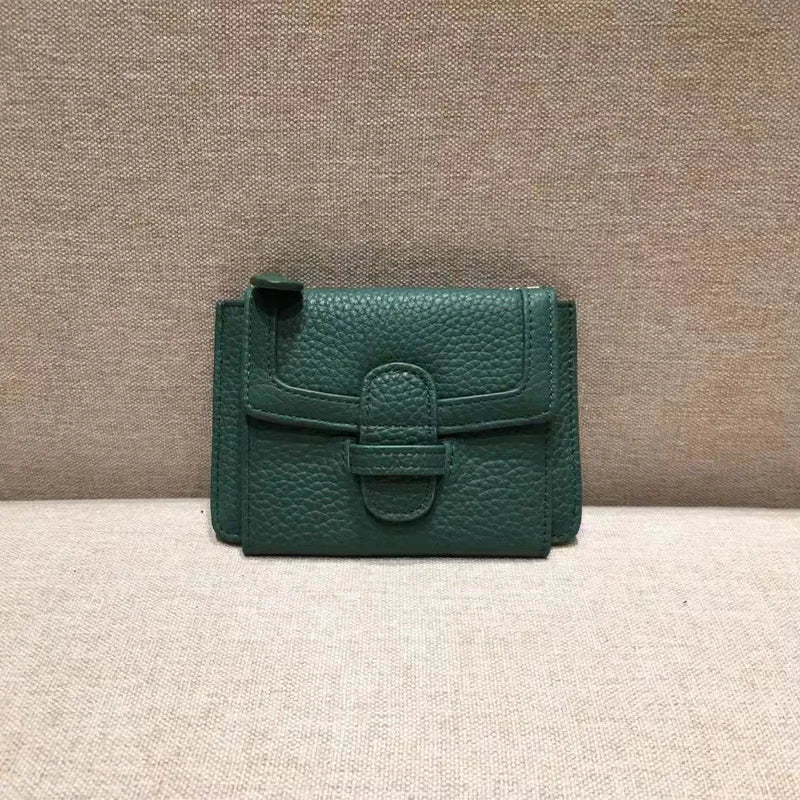 Elegant Blush Pebble Compact Wallet