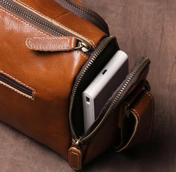 Premium Rugged Leather Shoulder Bag