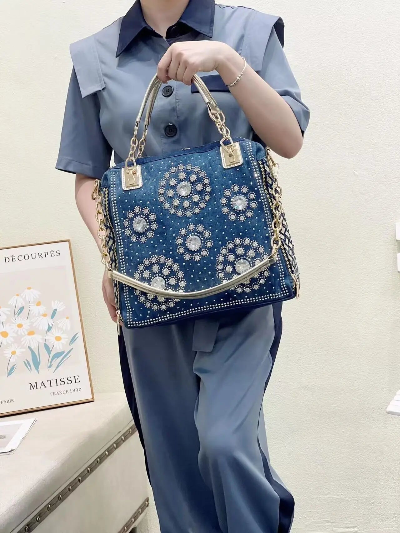 Stylish Casual Denim Handbag