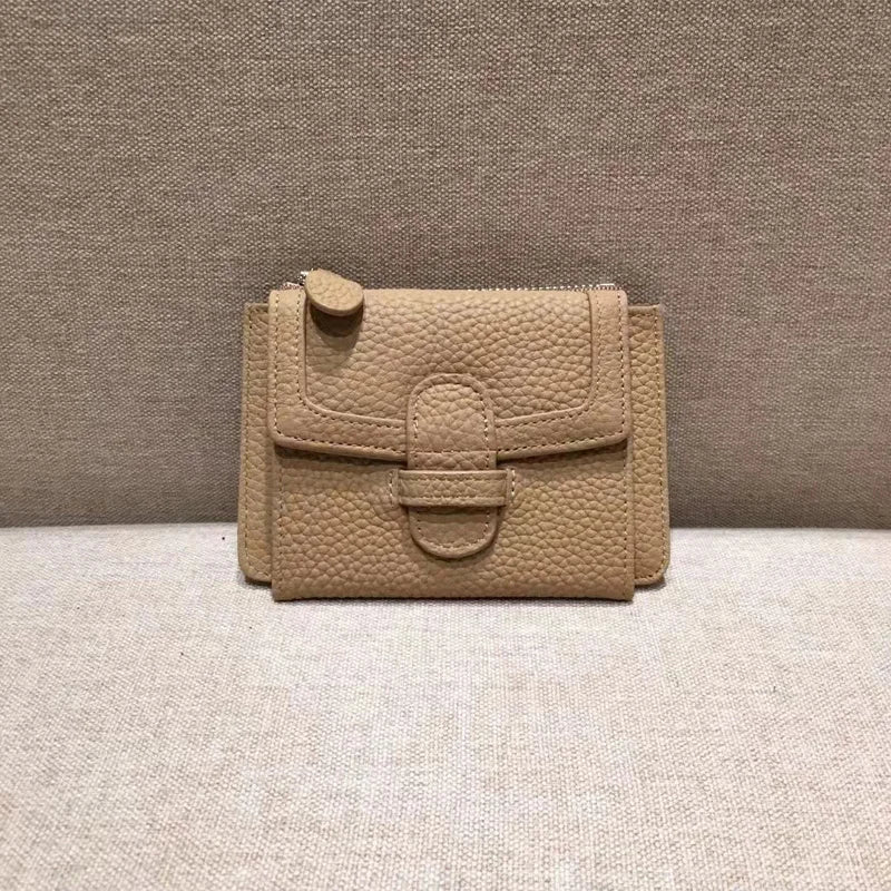 Elegant Blush Pebble Compact Wallet