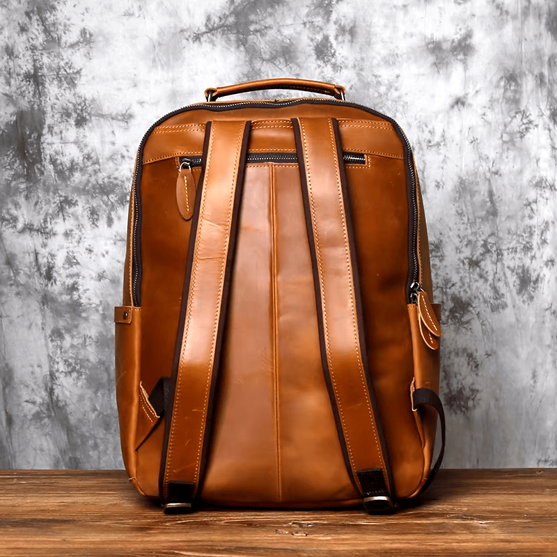 Vintage Genuine Cowhide Leather Backpack
