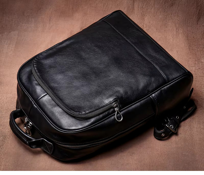 Vintage Distressed Leather Rucksack