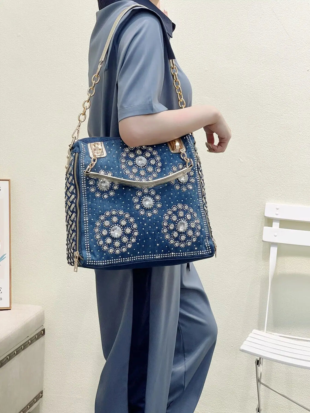 Stylish Casual Denim Handbag