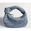 Stylish Denim Woven Knot Handbag