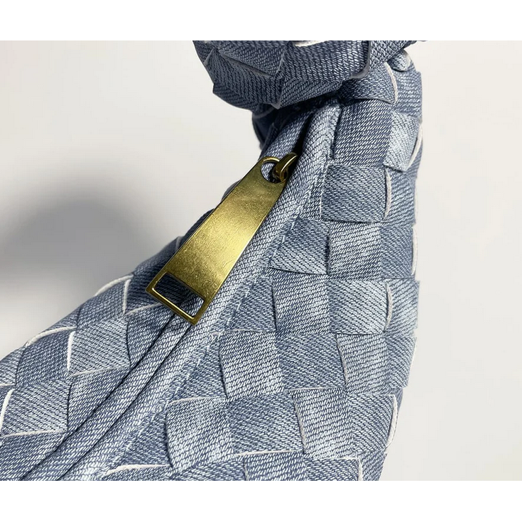 Stylish Denim Woven Knot Handbag