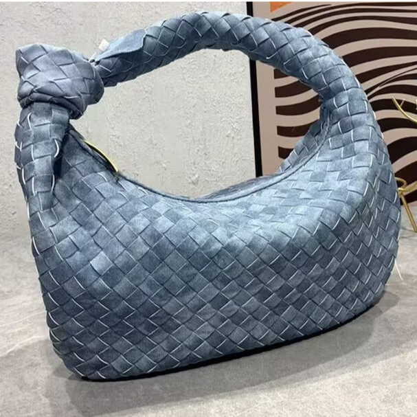 Stylish Denim Woven Knot Handbag