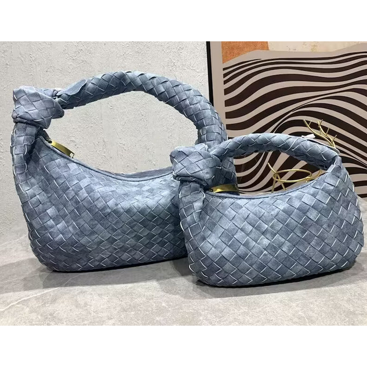 Stylish Denim Woven Knot Handbag