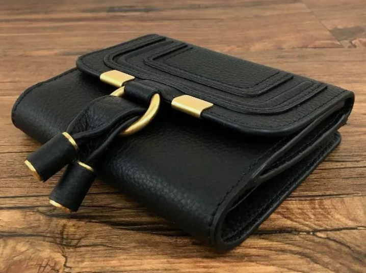 Midnight Elegance Slim Compact Wallet