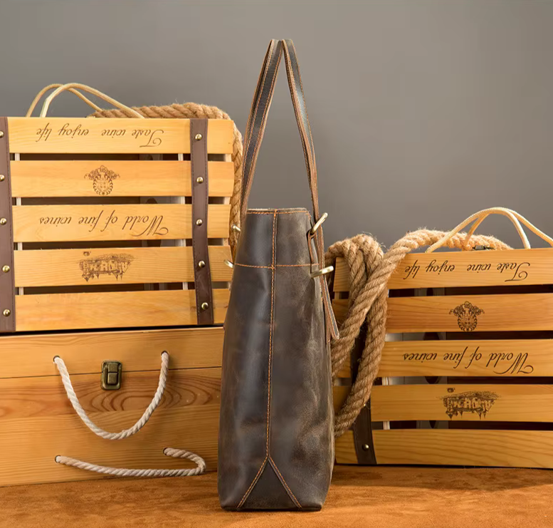 Timeless Vintage Leather Tote Bag