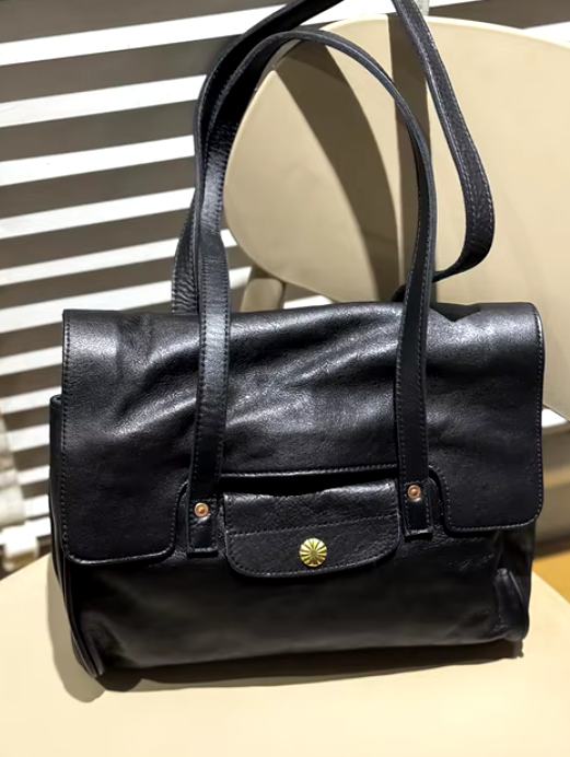 Handcrafted Genuine Leather Satchel with Timeless Style