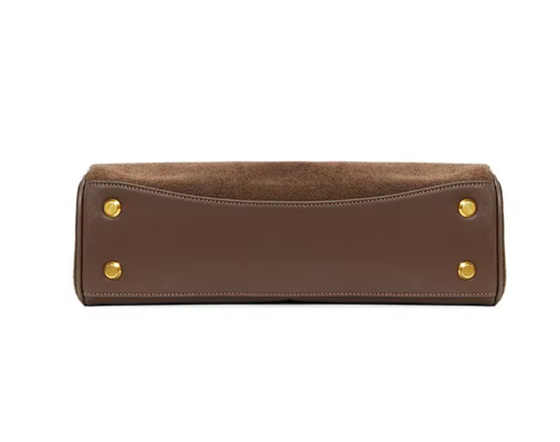 Stylish Suede Cowhide Leather Shoulder Bag