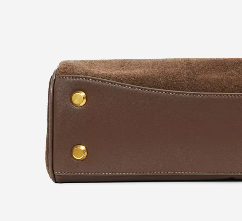 Stylish Suede Cowhide Leather Shoulder Bag
