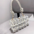 Elegant Rhinestone Clear Box Handbag