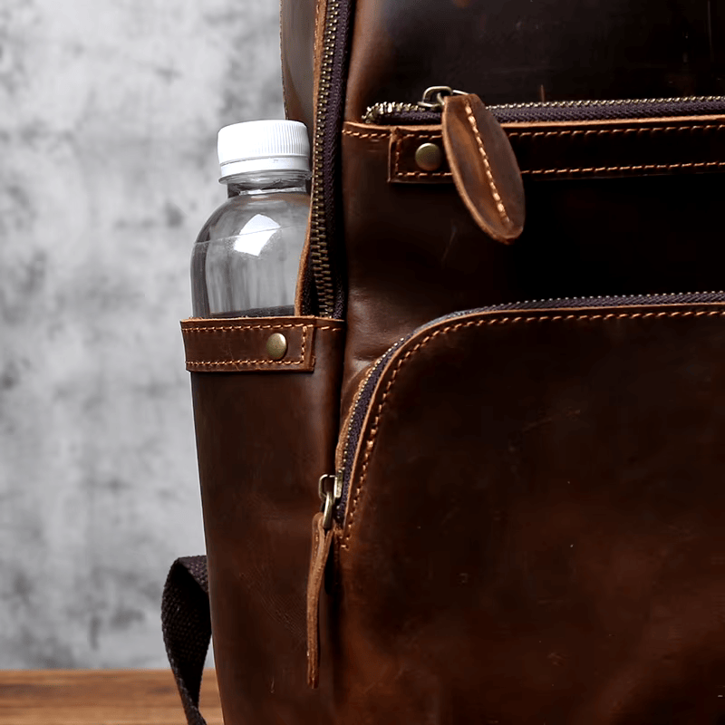 Vintage Genuine Cowhide Leather Backpack