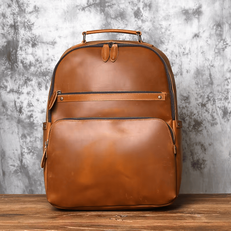 Vintage Genuine Cowhide Leather Backpack