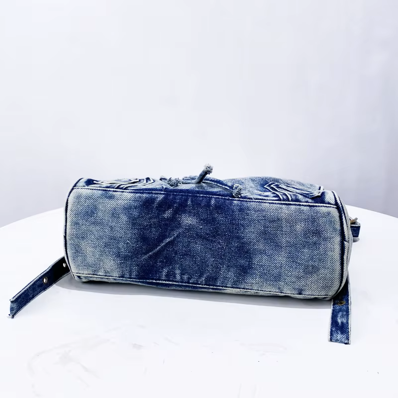 Vintage Faded Denim Bag
