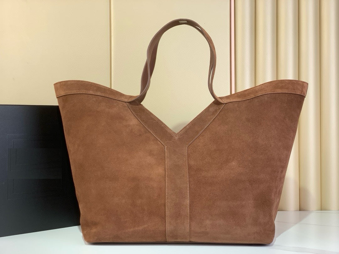 Everyday Suede Cowhide Leather Tote Bag