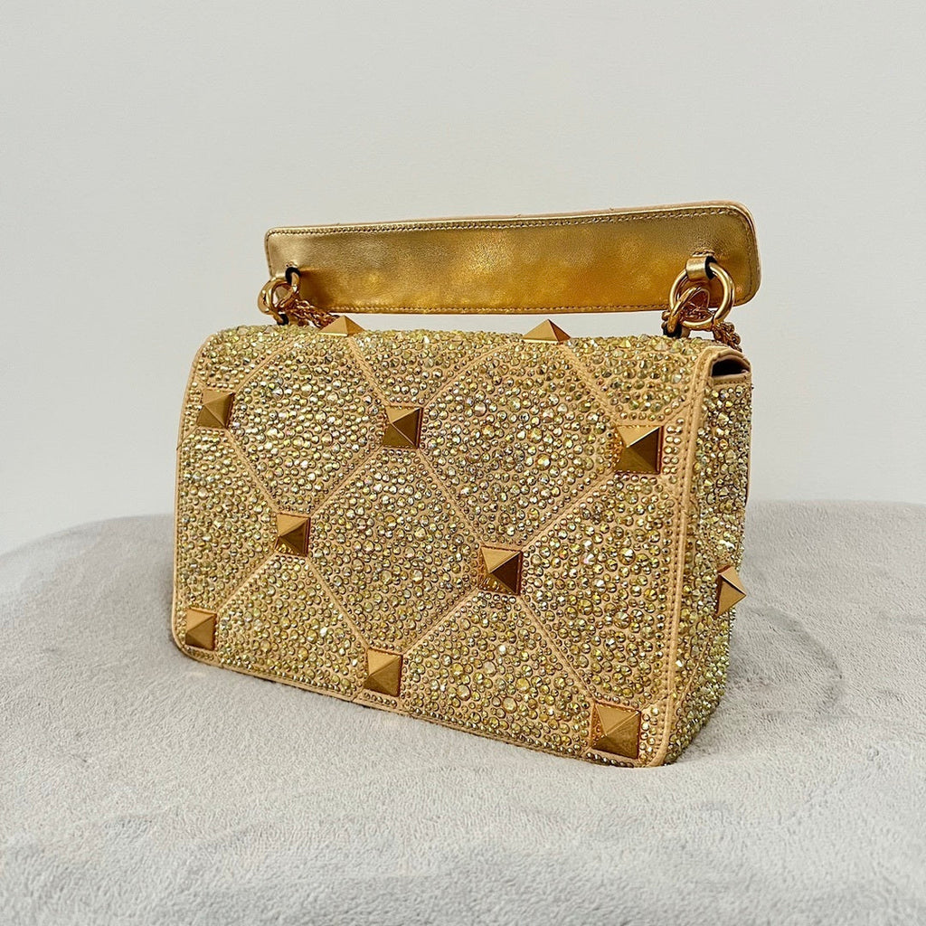 Crystal-Embellished Shoulder Bag