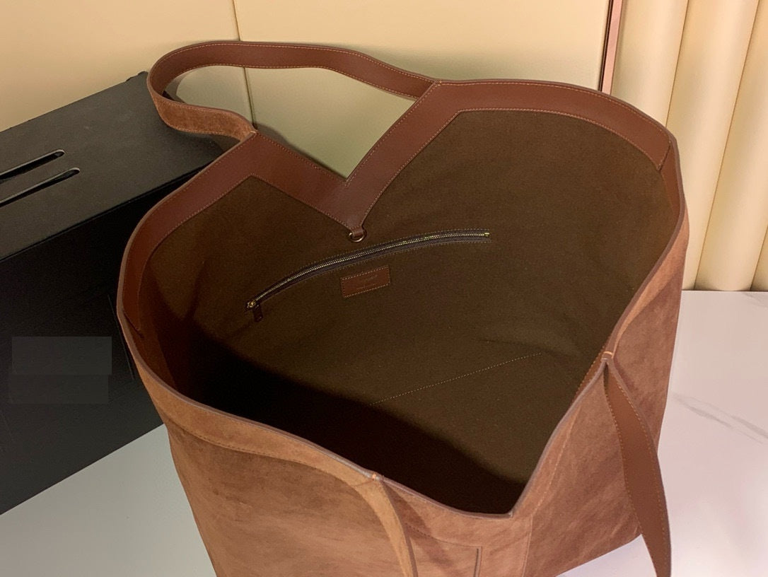 Everyday Suede Cowhide Leather Tote Bag