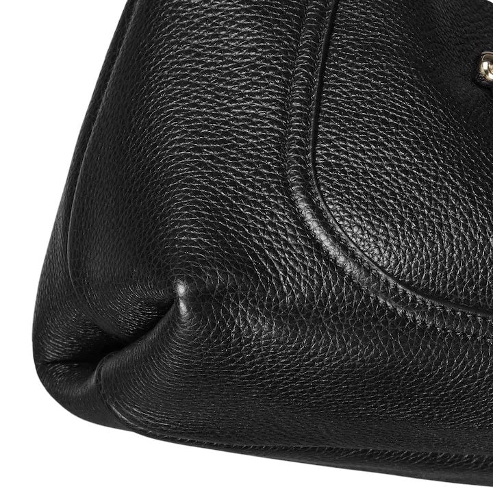 Midnight Sculpted Leather Bag