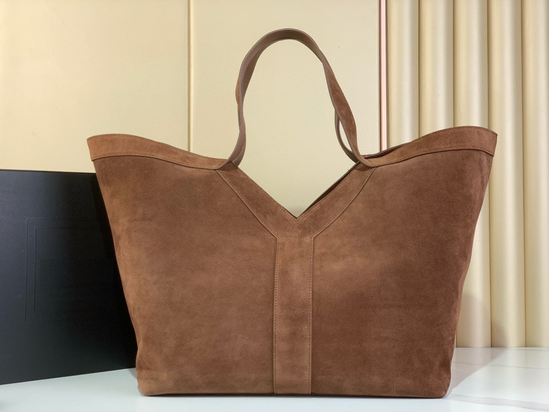 Everyday Suede Cowhide Leather Tote Bag