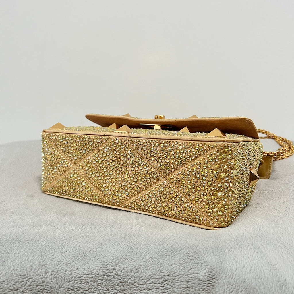 Crystal-Embellished Shoulder Bag