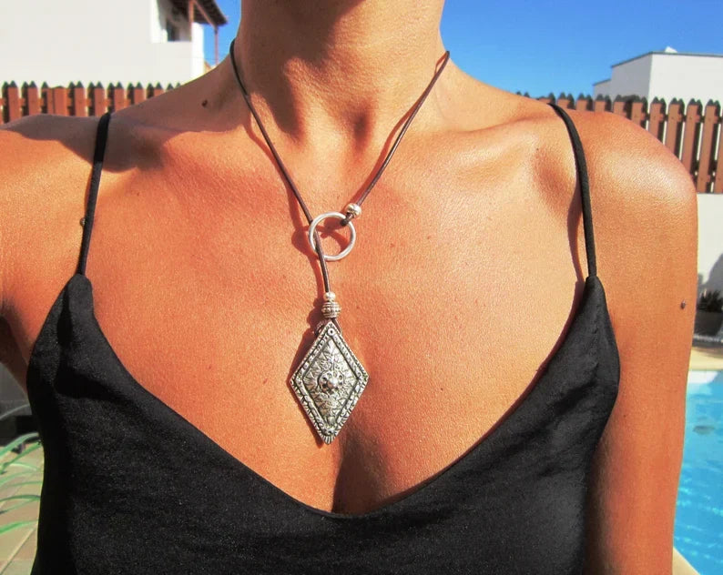 Boho Luxe Statement Pendant Necklace
